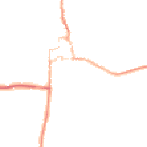 Night-time road noise heatmap for GU28 0AY