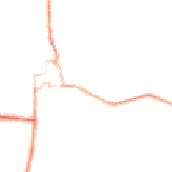 Night-time road noise heatmap for GU28 0BG