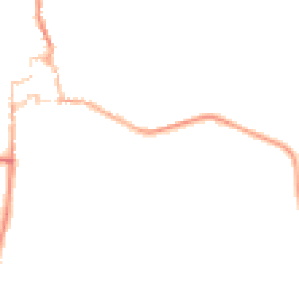 Night-time road noise heatmap for GU28 0BW