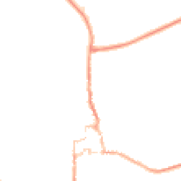 Night-time road noise heatmap for GU28 0DJ