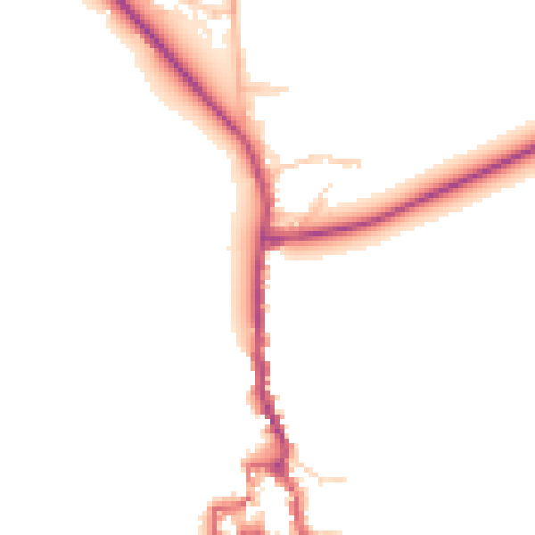 Daytime road noise heatmap for GU28 0DN