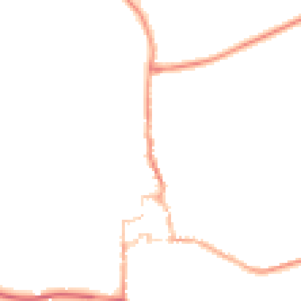 Night-time road noise heatmap for GU28 0DQ