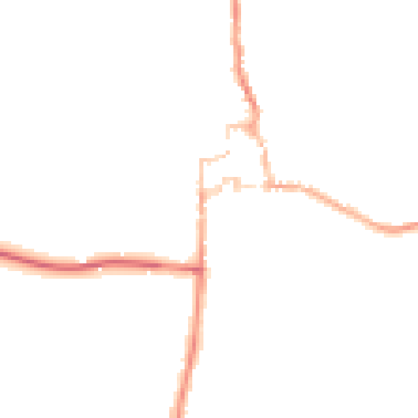 Night-time road noise heatmap for GU28 0DZ