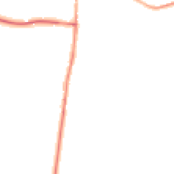 Night-time road noise heatmap for GU28 0ED