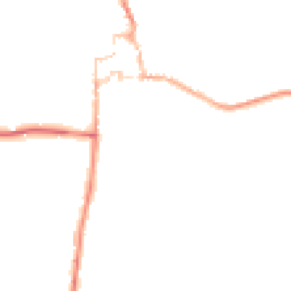 Night-time road noise heatmap for GU28 0EJ