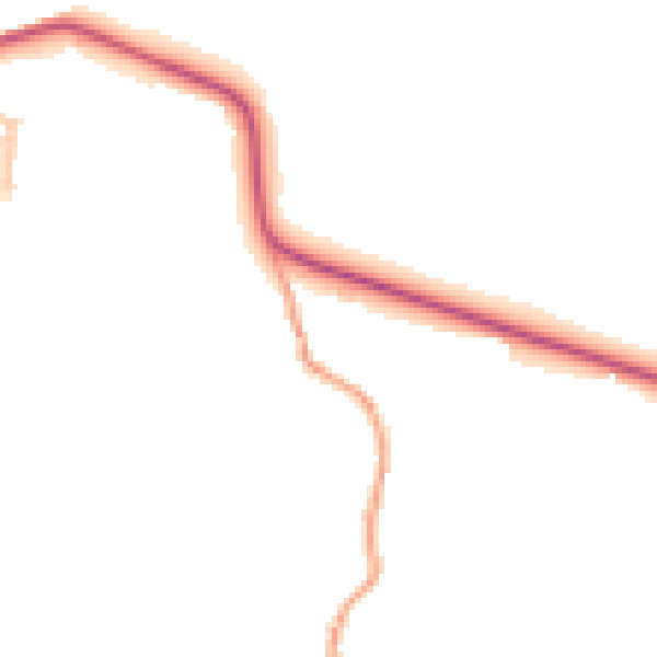 Daytime road noise heatmap for GU28 0HJ