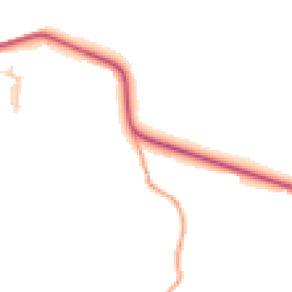 Daytime road noise heatmap for GU28 0HQ