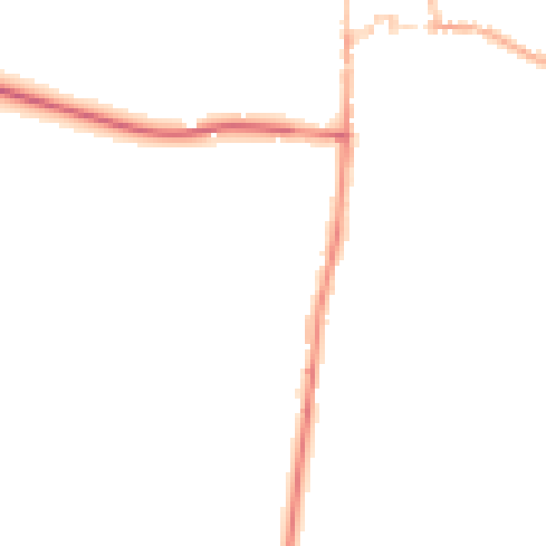 Night-time road noise heatmap for GU28 0HS