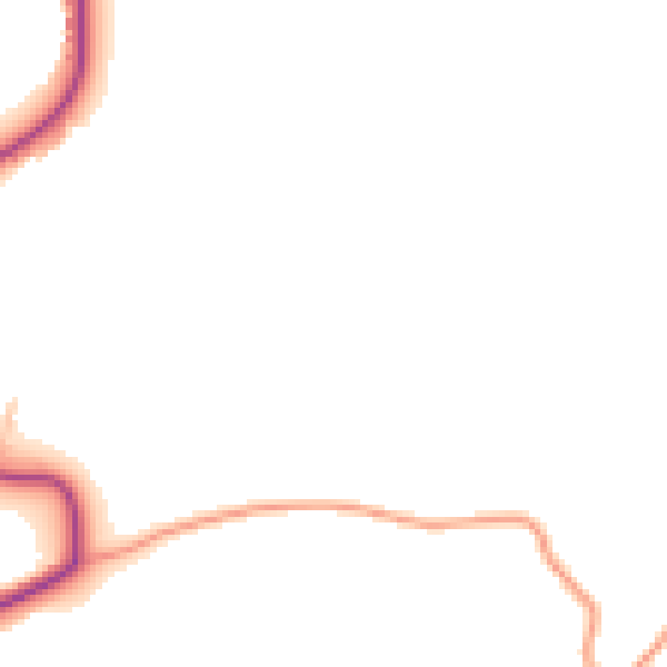 Daytime road noise heatmap for GU28 0LF