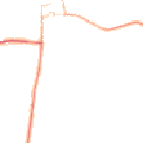 Night-time road noise heatmap for GU28 0PF