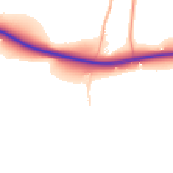 Daytime road noise heatmap for GU28 0RE