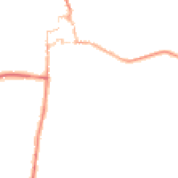 Night-time road noise heatmap for GU28 0SG