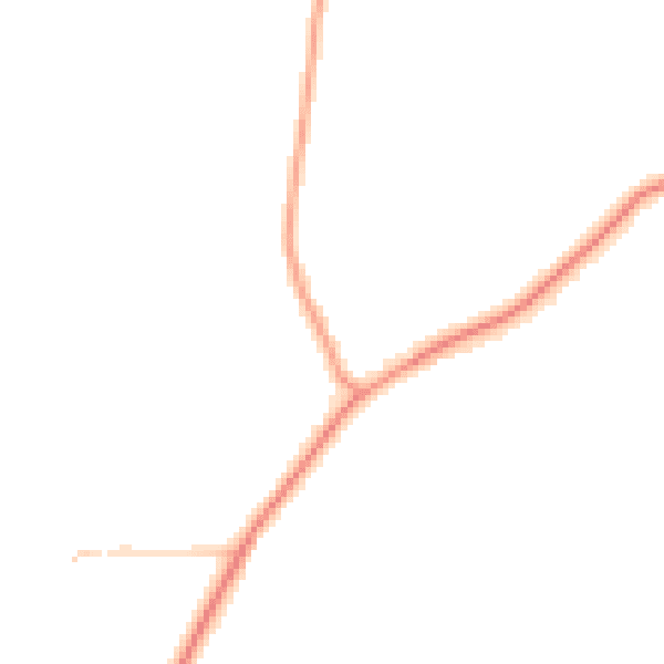 Daytime road noise heatmap for GU29 0LT