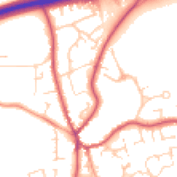 Daytime road noise heatmap for GU30 7AP