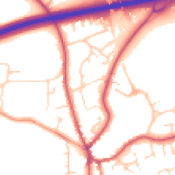 Daytime road noise heatmap for GU30 7AR