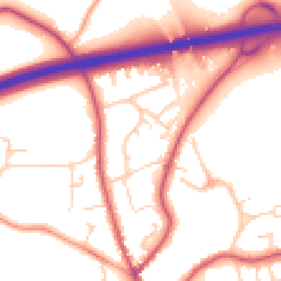 Daytime road noise heatmap for GU30 7AT