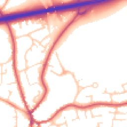 Daytime road noise heatmap for GU30 7BH