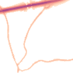 Night-time road noise heatmap for GU30 7BH