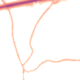 Night-time road noise heatmap for GU30 7BJ