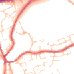 Daytime road noise heatmap for GU30 7BQ