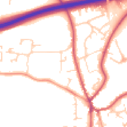 Daytime road noise heatmap for GU30 7QE
