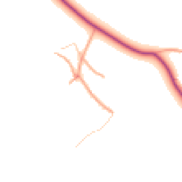 Daytime road noise heatmap for GU30 7QJ