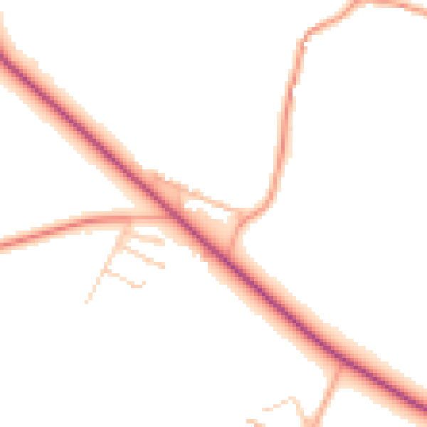 Daytime road noise heatmap for GU30 7RH