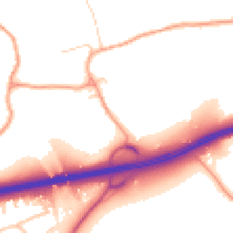 Daytime road noise heatmap for GU30 7SH