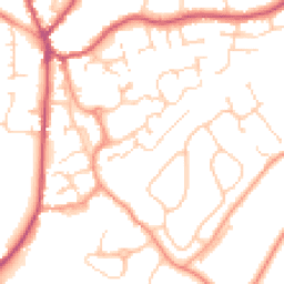 Daytime road noise heatmap for GU30 7TH