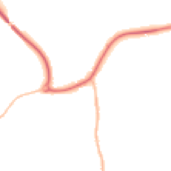 Night-time road noise heatmap for GU31 4BQ
