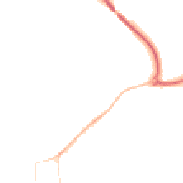 Night-time road noise heatmap for GU31 4QN