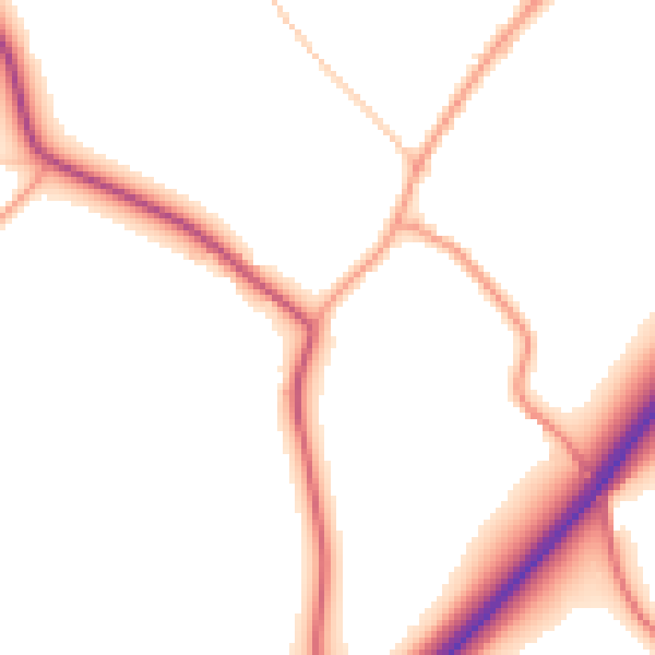 Daytime road noise heatmap for GU33 6HF
