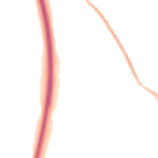 Night-time road noise heatmap for GU33 6JA