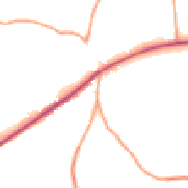 Daytime road noise heatmap for GU33 7JD