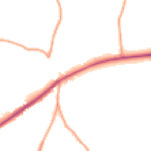Daytime road noise heatmap for GU33 7JQ