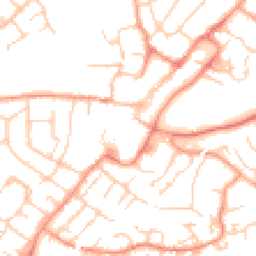Daytime road noise heatmap for GU34 1AB