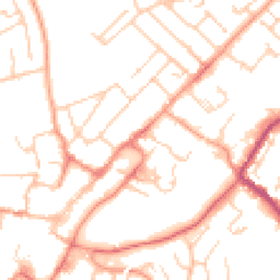 Daytime road noise heatmap for GU34 1DQ