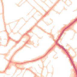 Daytime road noise heatmap for GU34 1DS