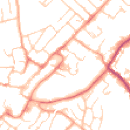 Daytime road noise heatmap for GU34 1DZ