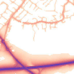 Daytime road noise heatmap for GU34 1FH