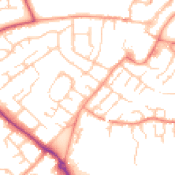 Daytime road noise heatmap for GU34 1FJ