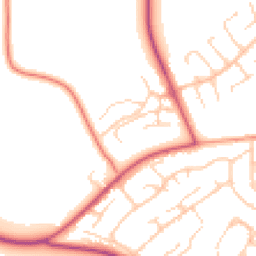 Daytime road noise heatmap for GU34 1GH