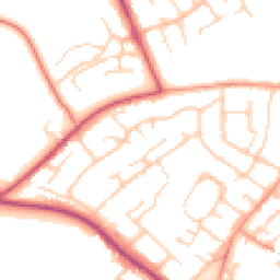 Daytime road noise heatmap for GU34 1QZ