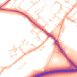 Daytime road noise heatmap for GU34 1RL