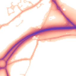 Daytime road noise heatmap for GU34 1SA