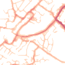 Daytime road noise heatmap for GU34 1TU