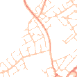 Daytime road noise heatmap for GU34 2AZ