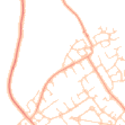 Daytime road noise heatmap for GU34 2FQ