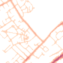 Daytime road noise heatmap for GU34 2NB