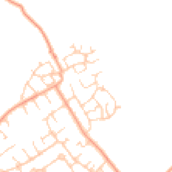 Daytime road noise heatmap for GU34 2NT